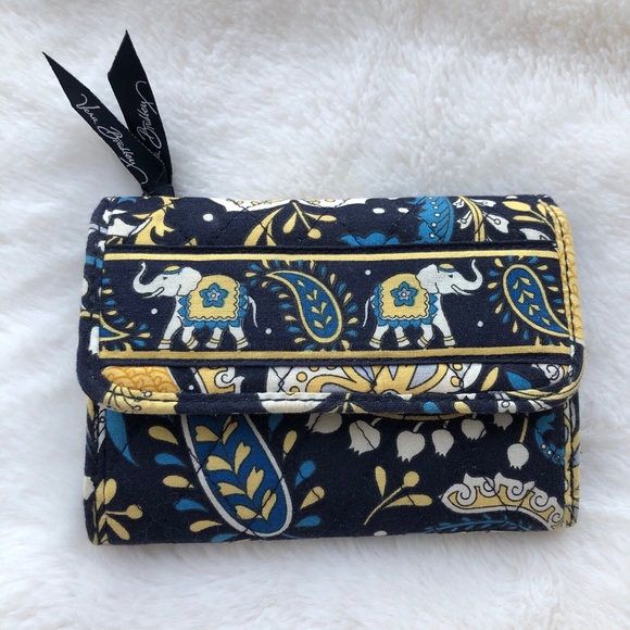 Vera Bradley Handbags - Vera Bradley Ellie Blue Fold-over Wallet